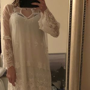 2 piece white Lacey dress